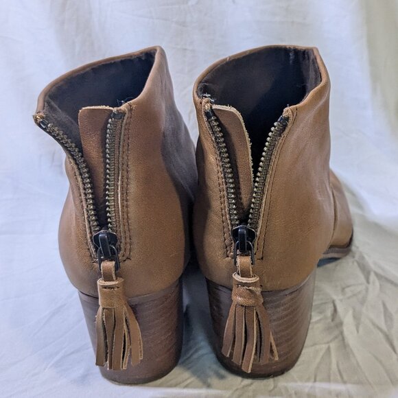 Toms Women's Size 8 Ankle Boots Faux Leather Carpe Diem with Tasseled Zipper - Picture 7 of 12